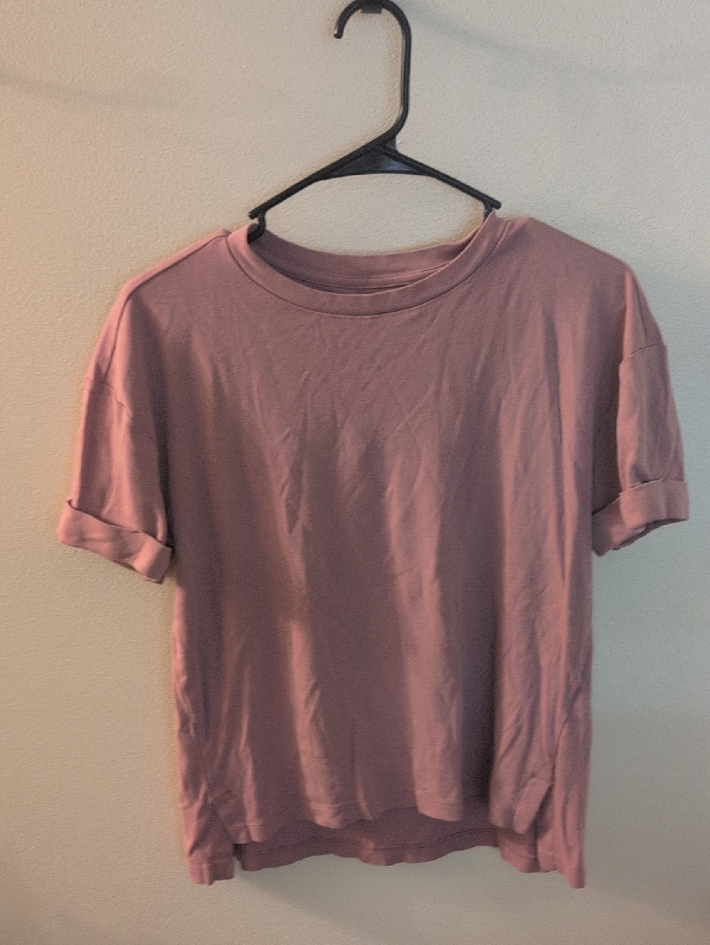 Women's Mauve Short Sleeve Boxy Tee